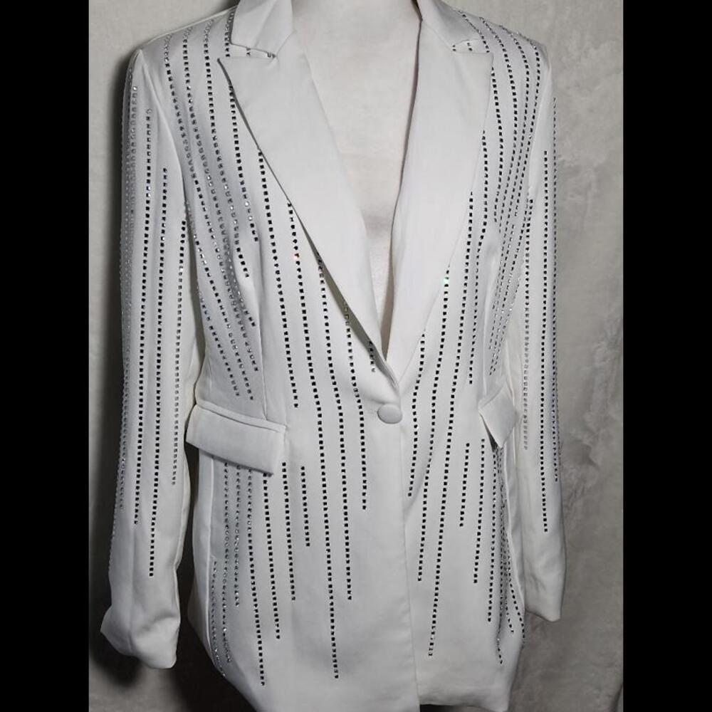 GB11 Oversized Rhinestone embellished Blazer,S - Picture 2 of 3